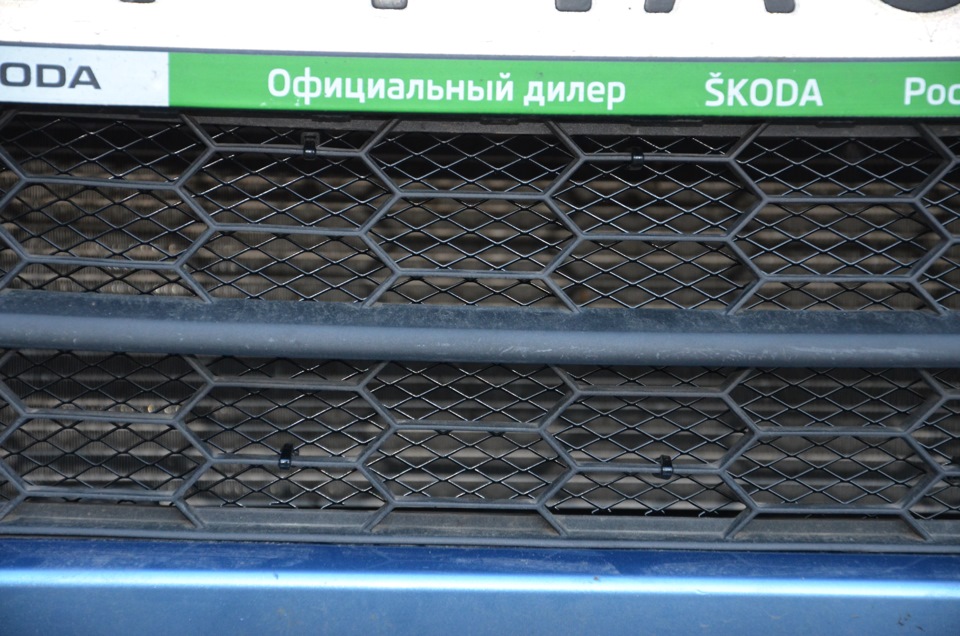 Готовая нижняя сетка и решетка Skoda Rapid