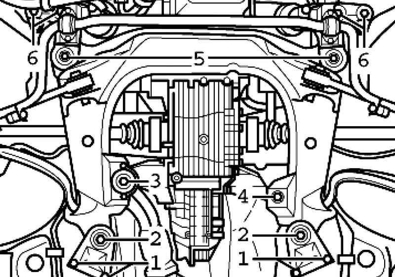 Крепление подрамника Audi A4