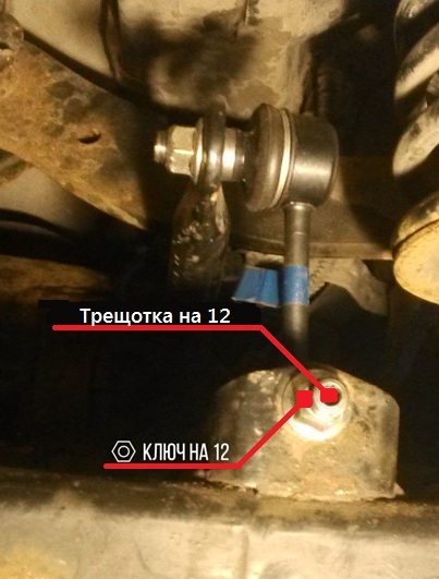 Откручиваем старые стойки и ставим новые Mitsubishi Lancer X