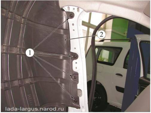 Крепление перегородки к стойке Lada Largus