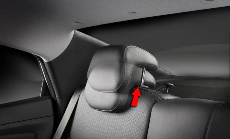 Снять задний подголовник на автомобиле Hyundai Solaris 2010-2016